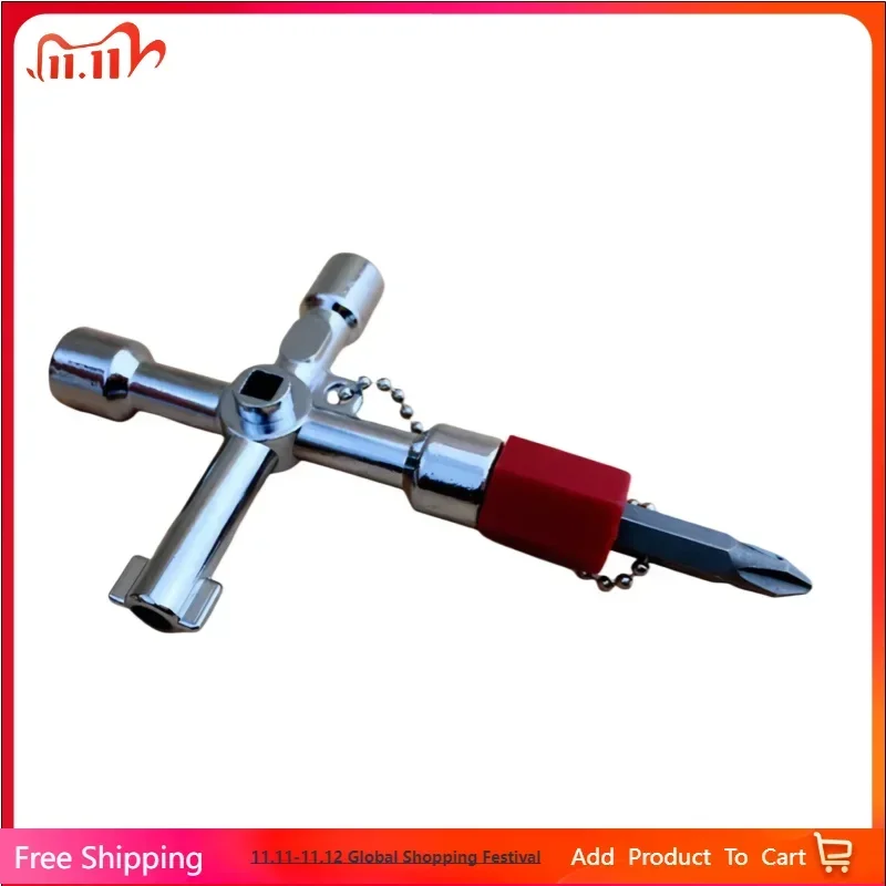 Hot Sell Multipurpose Tri-Wing Cross Key Wrench Tool With Durable Anti-Slip Handle Portable For Electric Cabinet Car Elevator Wa