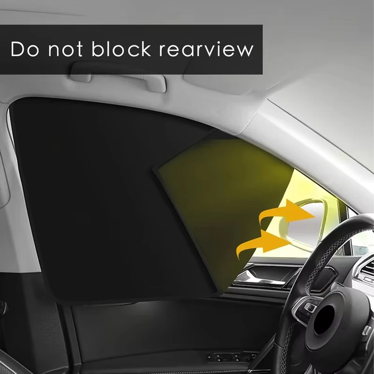 Full Blackout Car Window Sun Shades, Windshield Side Rear Heat Insulation Sun Shield, UV Protection Auto Summer Sun Covers view 5