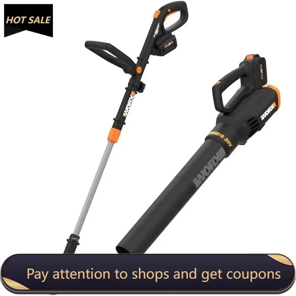 

20V GT Revolution 12" 4.0Ah Cordless String Trimmer & Turbine Leaf Blower Power Share Combo Kit (Batteries & Charger Included)