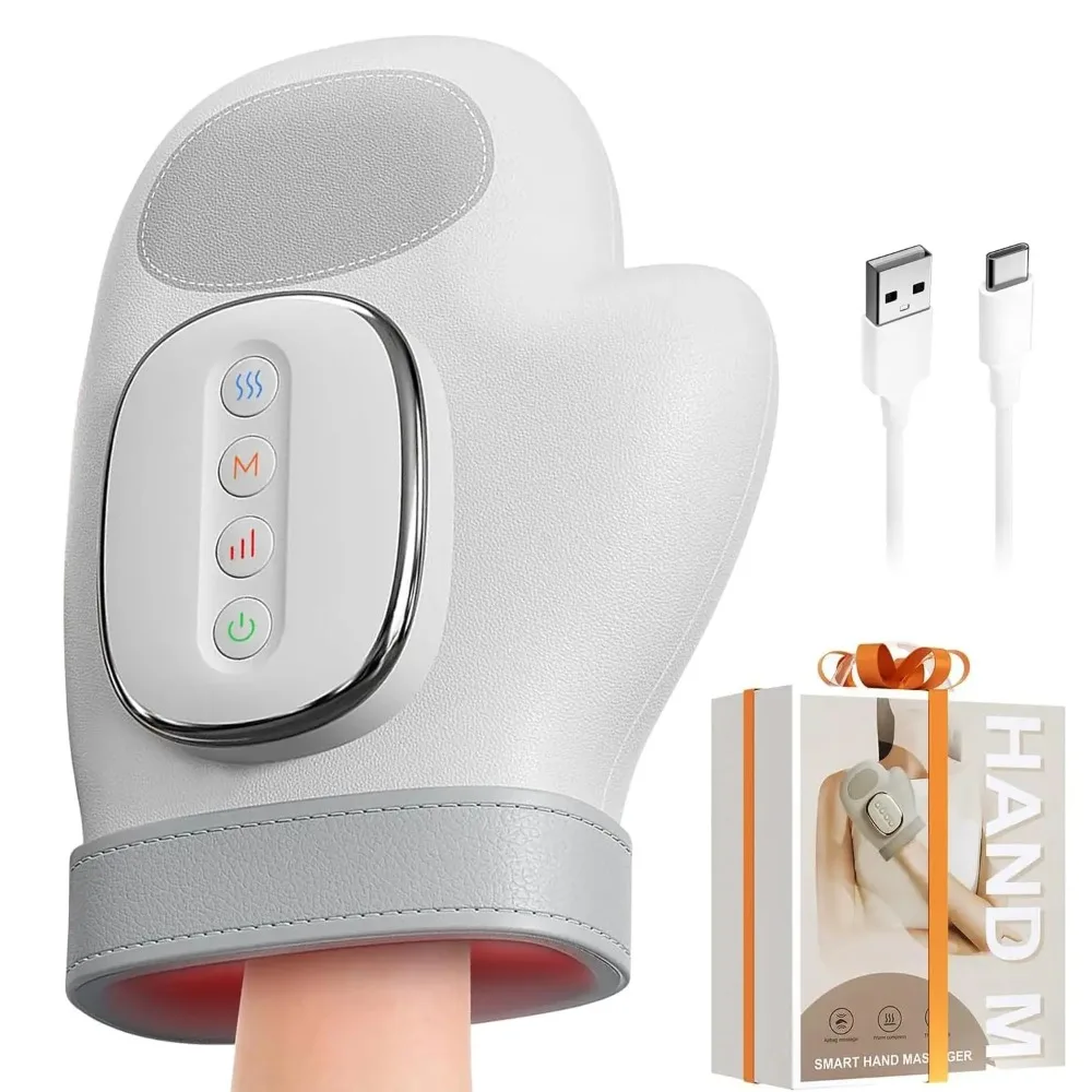 Smart Hand Massager Therapy Glove with Heat Compression Relief for Arthritis & Carpal Tunnel Relief for Wrist/Palm Massager