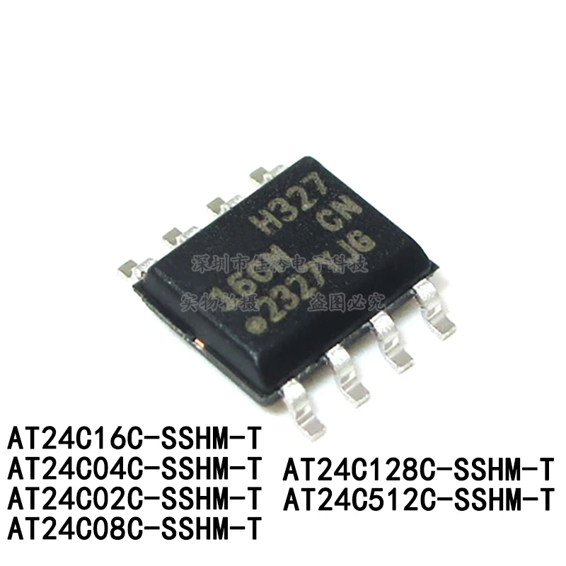 5 uds AT24C02C-SSHM-T/04CM/08C/16C/128/512/2FCM/20CM SOP8 Chip EEPROM