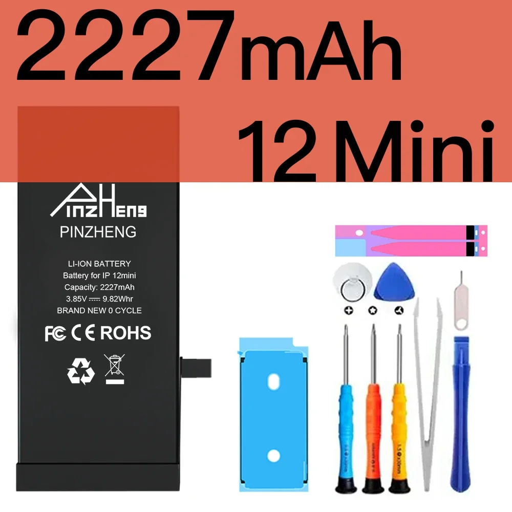 PINZHENG Echte batterij met hoge capaciteit voor iPhone X XR XS Max 12 13 Mini Pro Max 11 Pro Max Vervanging Bateria Garantie Eén jaar
