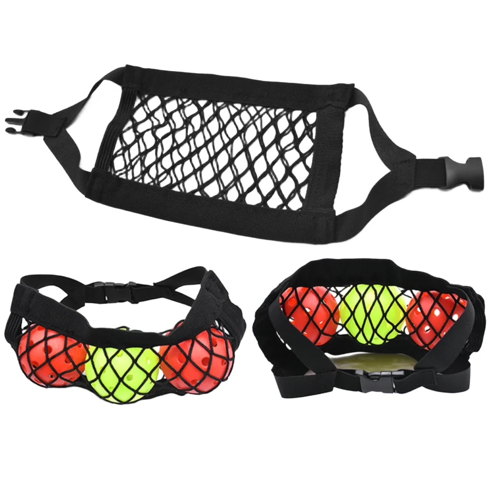 Drawstring Pouch Pickleball Mesh Bag Competition Use Breathable Construction Elastic Strap Transparent Visibility