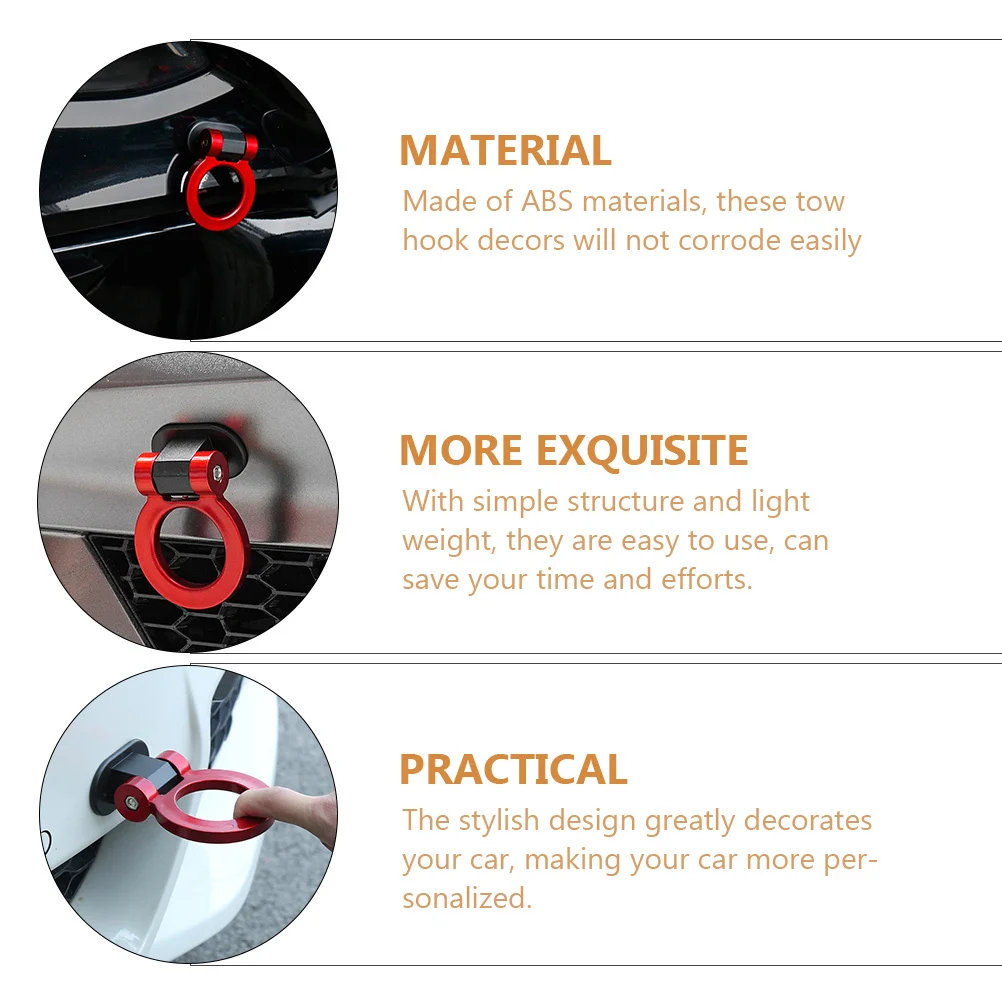 

Tow Hook Decal Durable Long Lasting Car Bumper Towing Hook Stylish Personalized Exterior Sticker Auto Exterior Decor