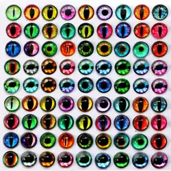 Ojos de cristal para manualidades para niños, Ojos de dinosaurio y gato, accesorios de gemas, 6/8/10/12/14/15/16/18mm, 20 piezas