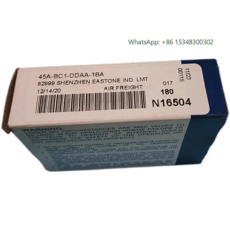 

Brand new original solenoid valve 45A-BC1-DDAA-1BA voltage 24V DC