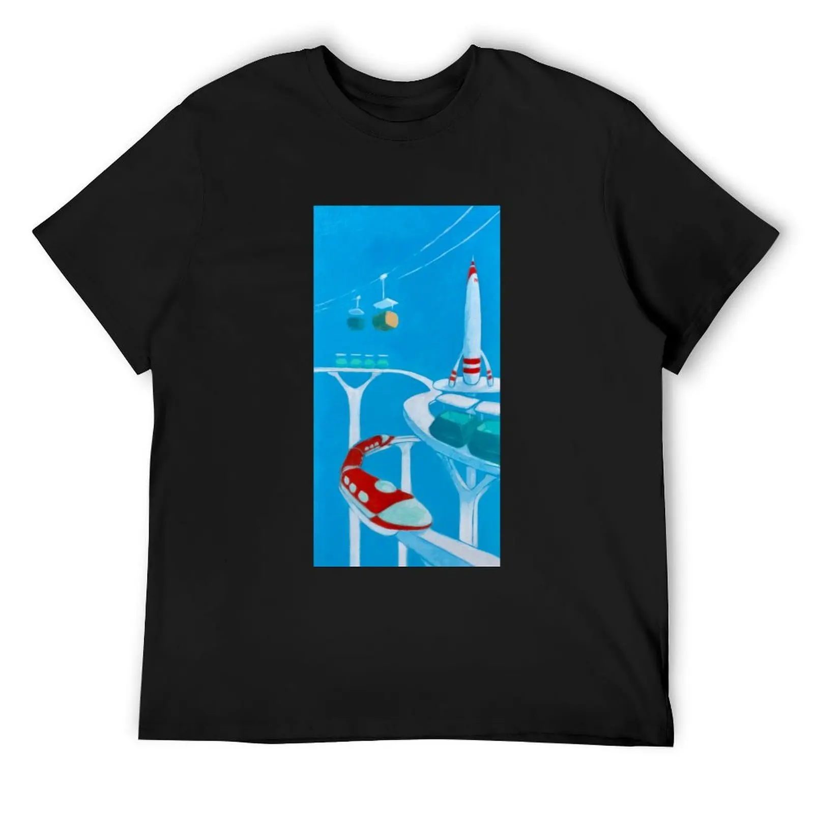 Transit of Tomorrow - Monorail, Rocket, Skyway T-Shirt kawaii clothes Short sleeve tee custom shirt mens plain t shirts