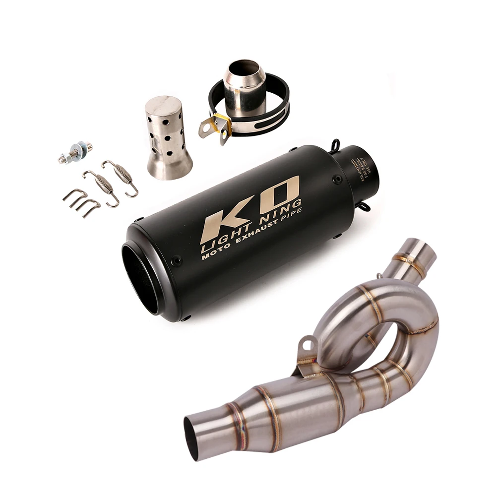 

51mm Motorcycle Exhaust Escape System Middle Link Pipe With DB Killer Slip On For Kawasaki Z800 2013-2016