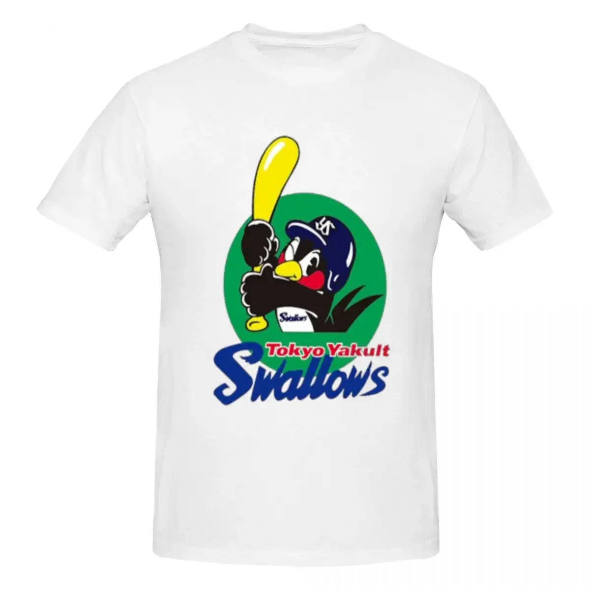 Tokyo Yakult Swallows 100% Cotton T-shirt Men's Funny T Shirts Men O-Neck Short Sleeve S-6XL