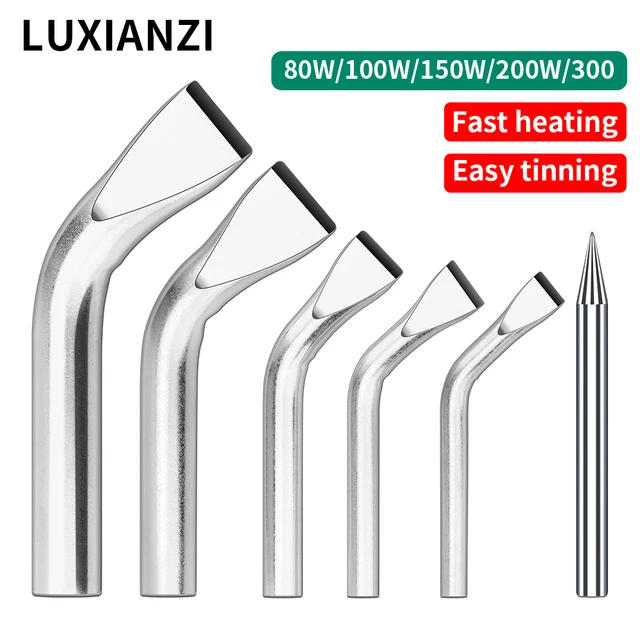 LUXIAN końcówki lutownicze o dużej mocy narzędzie do naprawy spawania 80 W/100 W/150 W zewnętrzne ogrzewanie elektryczne lutownica końcówka dłuta