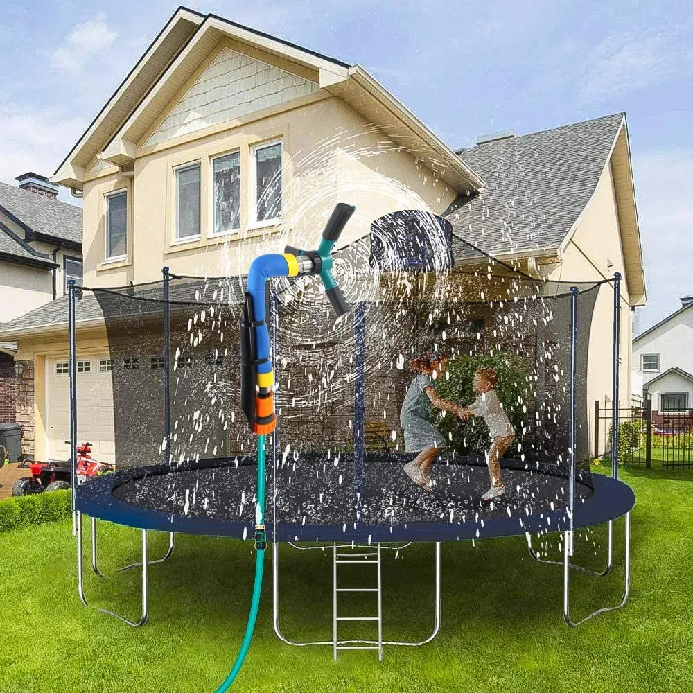 

360 Degree Rotating Trampoline Sprinkler Automatic Watering Spiral Cooling Water Sprayer Adjustable Garden Irrigation Nozzle
