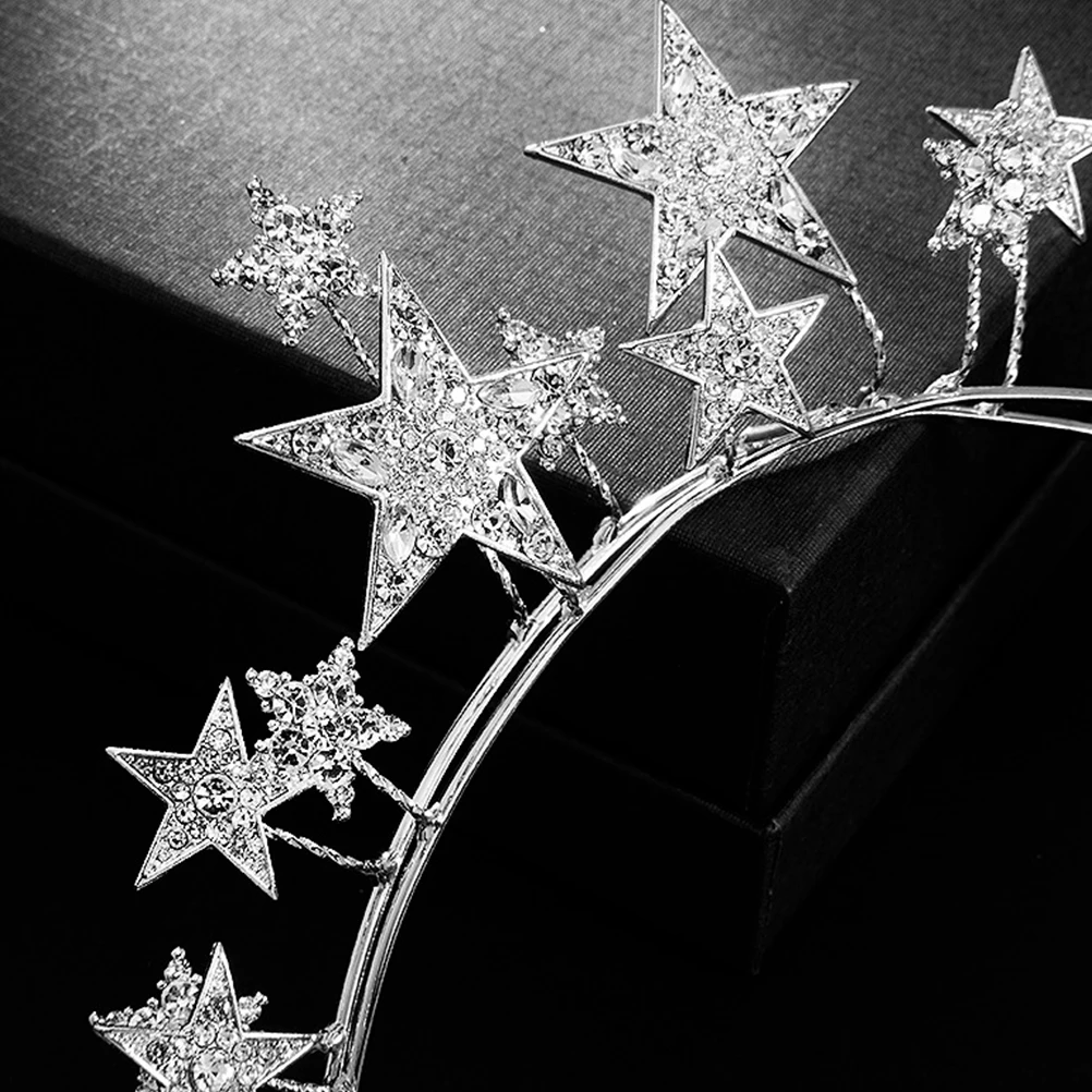 

1pc Crown Headband for Women Bridal Hair Hoop Alloy Elegant Wedding Bride Party Accessories Romantic Design Bright Color