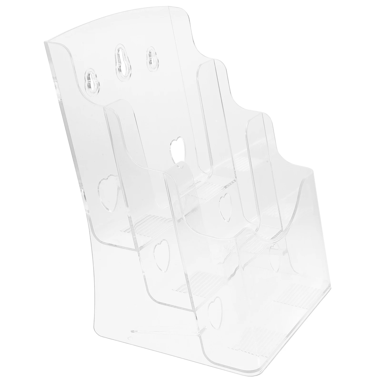 Acrylic Brochure Holder File Rack Desktop Display Stand Clear Pamphlet Rack Document Organizer Storage Solution Office Study
