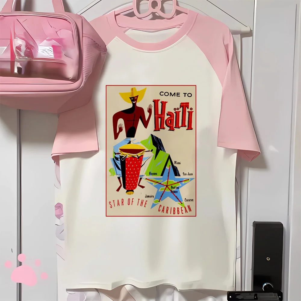 Haiti Tee women graphic t shirt girl funny harajuku clothes