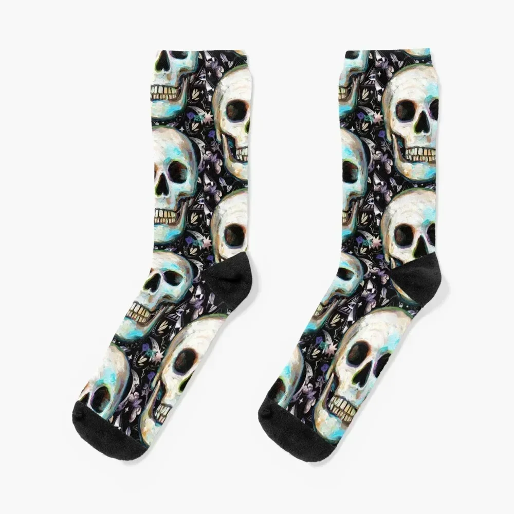 Witchy Skull Occult Magic Socks custom custom sports christmas gifts Men Socks Women's