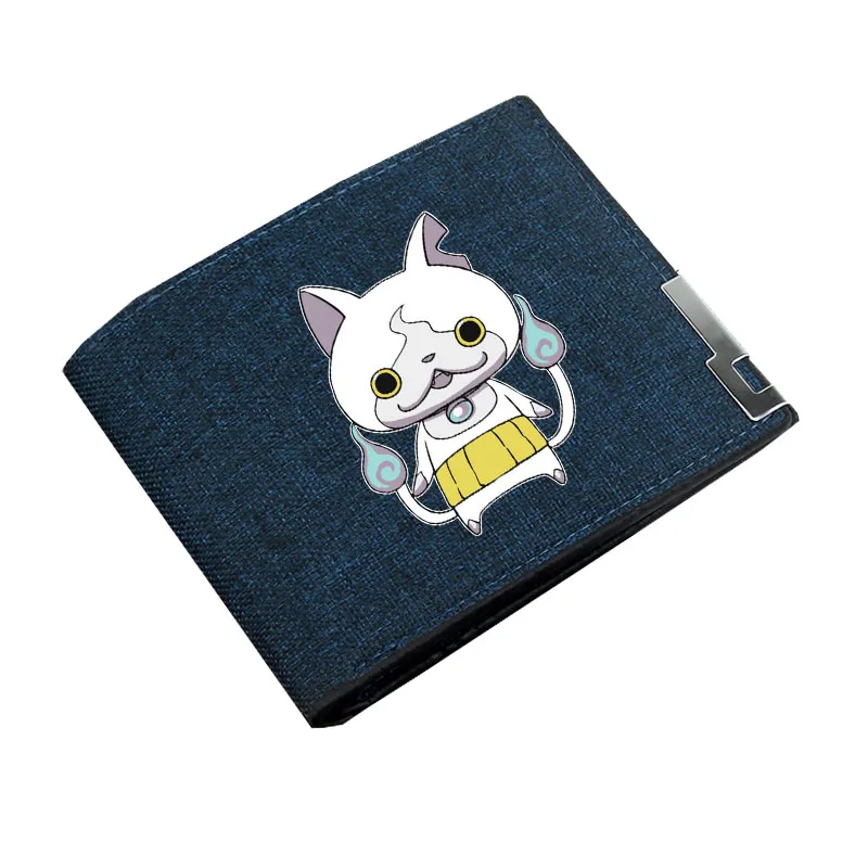 Anime Game  Yo-kai Watch Wallet Boy Gril Cartoon Coin Purse Teenager Canvas Wallet Casual Cash Holder Bi-Fold Short Wallet