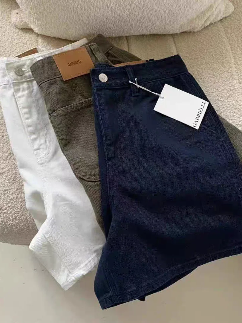 

High Waist Casual Korean Style Denim Shorts Summer New Arrival Dongdaemun Gaielle Slimming Short Pants for Women