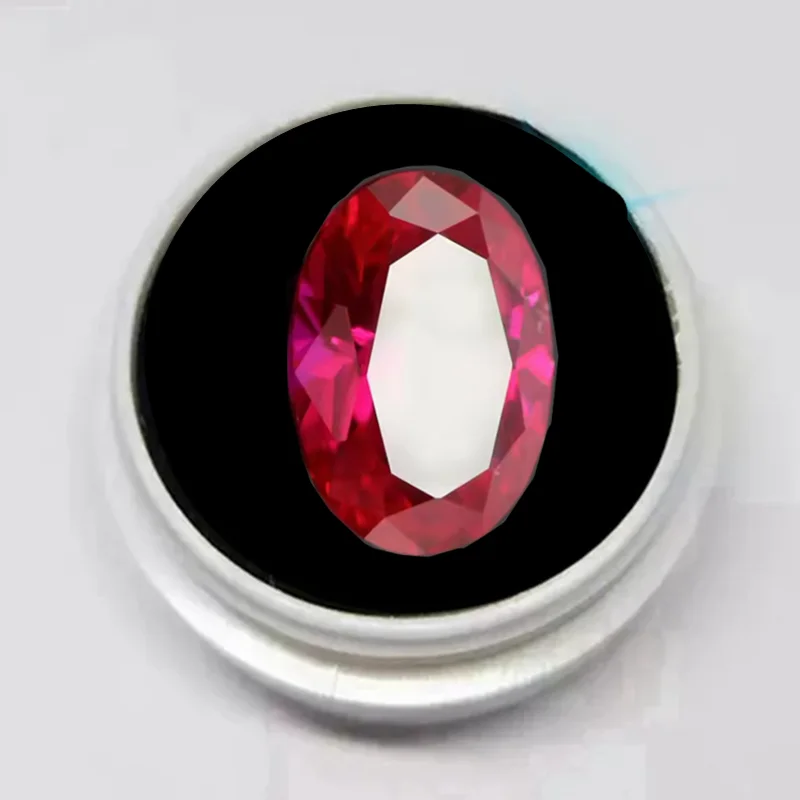 Boxed Fluorescent Ruby Under UV light Oval Cut 13×18mm 14.0ct VVS Loose Gemstone For Jewelry Making DIY Rings Necklaces Crafts