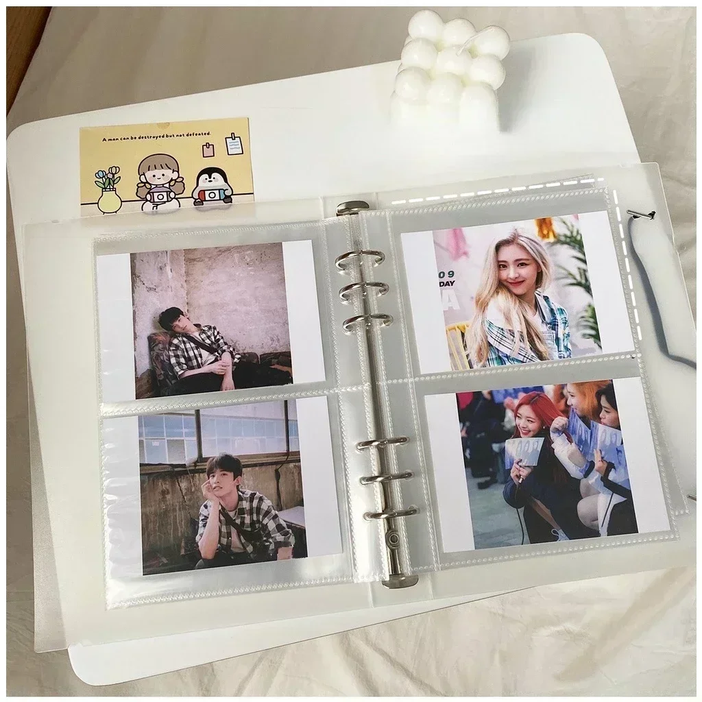 1-4 Grids Multi-Pockets Photo Card Binder Inner Pages A5 Kpop Photocards Sleeves Photo Album Page Protector Cards Sleeve Sheets 