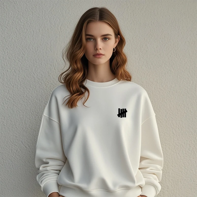 

European and American neutral trendy brand fashion women's crew neck sweater street Y2k fashion men's and women's same jumper