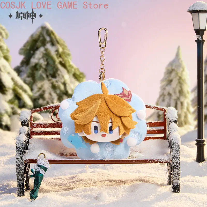 Original Genshin Impact Tartaglia Kaedehara Kazuha Lohen Durin Winter Series Cute Keychain MIHOYO Plush Pendant Ornament Gift