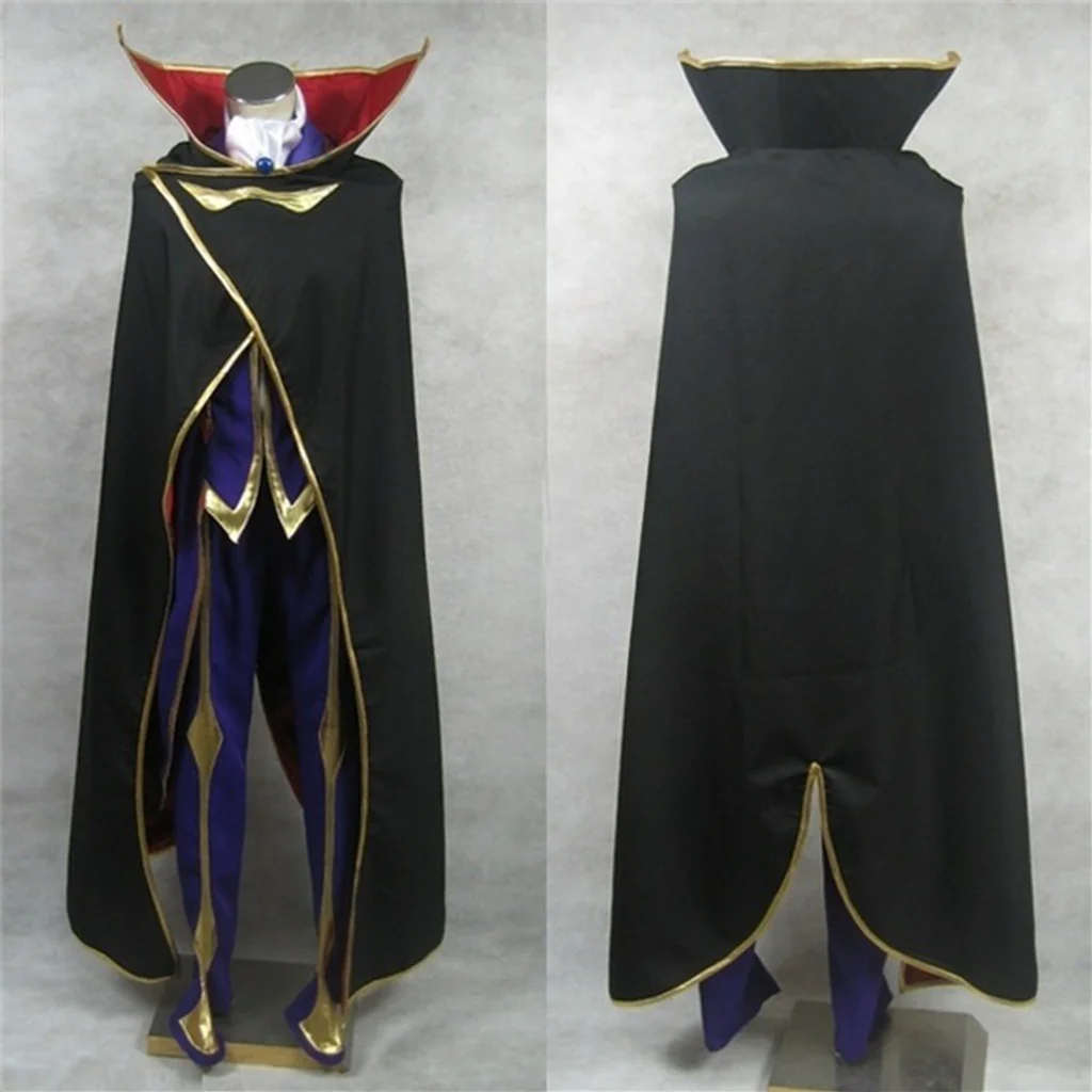 

Code Geass Cosplay Lelouch Lamperouge Cosplay Costume ZERO Cosplay Halloween Christmas Carnival Party Role Play Suit