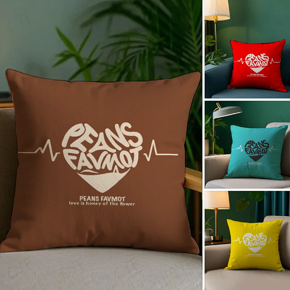 

Creative love letters heart Shape Pillow Case Anti-dustmite Pillowcase Invisible zipper silky short plush Sofa cushion cover