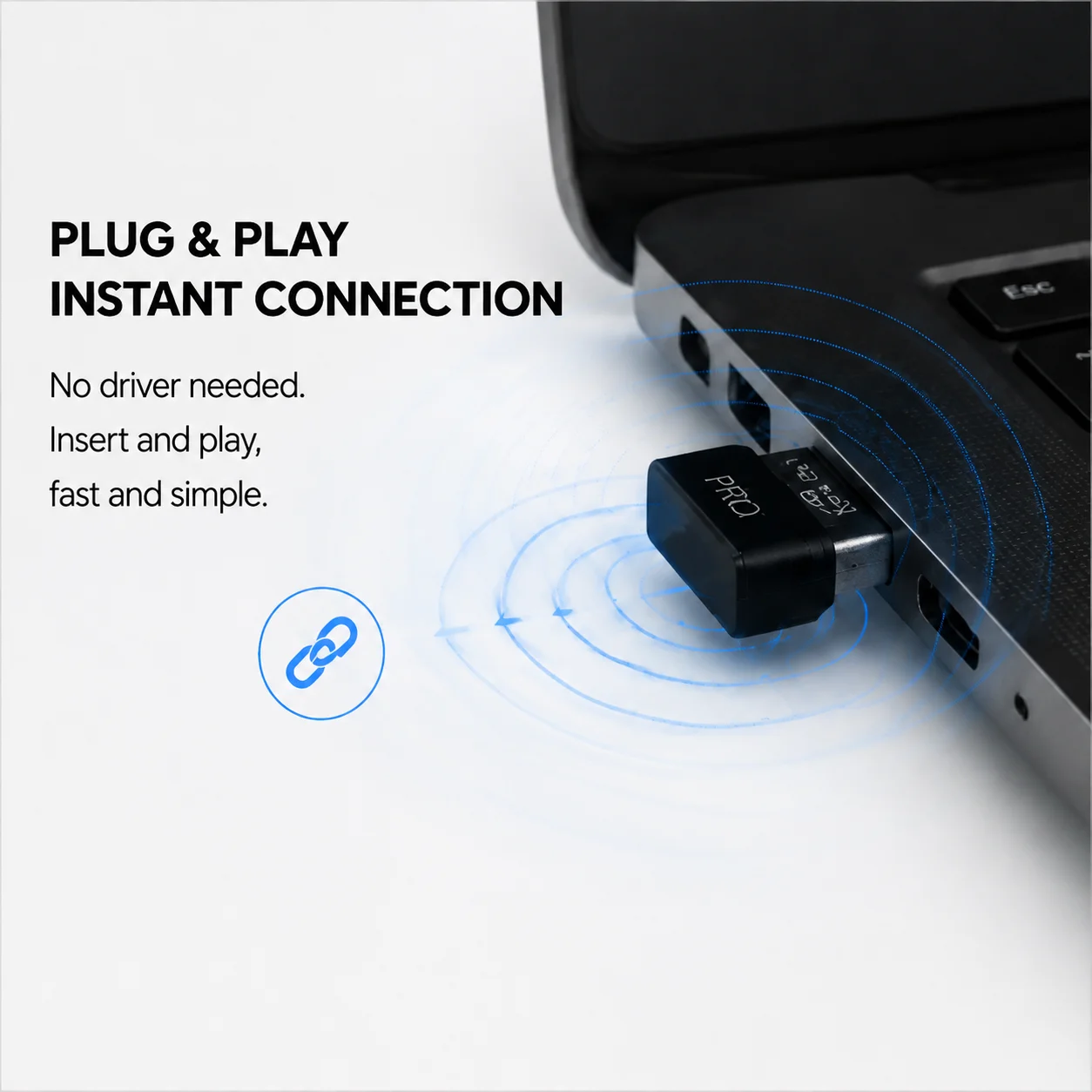 Receiver suitable for Logitech GPW G Pro Wireless/GPXS G Pro X Superlight wireless mouse, GPW1nd/2nd generation receiver