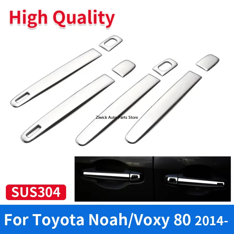 

High Quality Stainless Steel Chrome Styling Car Door Handle Cover for Toyota FOR NOAH / VOXY 80 ZWR80G ZRR80W ZRR85W/80G ZRR85G