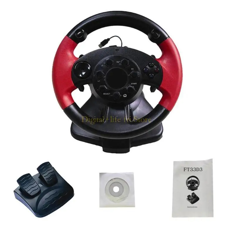 E06D Gamepad Teenering Wheel for FT33D3 D7 Series 200 درجة زاوية الاهتزاز المزدوج