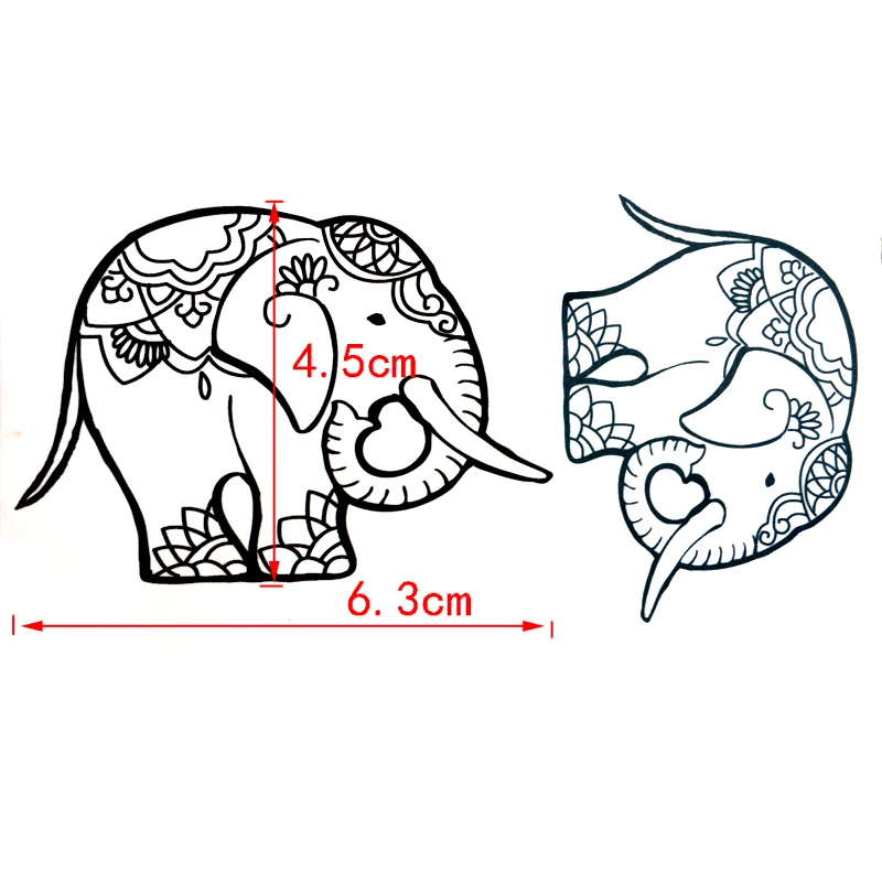 Cute Elephant Waterproof Temporary Tattoos  harajuku tatoo Body feminina tatto tatuagem Fake Tattoo Beauty makeup