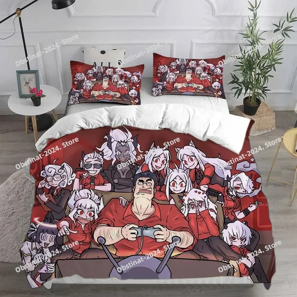 

3D New Game Helltaker Bedding Set Printed single Comforter Quilt Bed Cover Duvet Cover Pillow Case 3 Pieces Sets Kids Adult Size