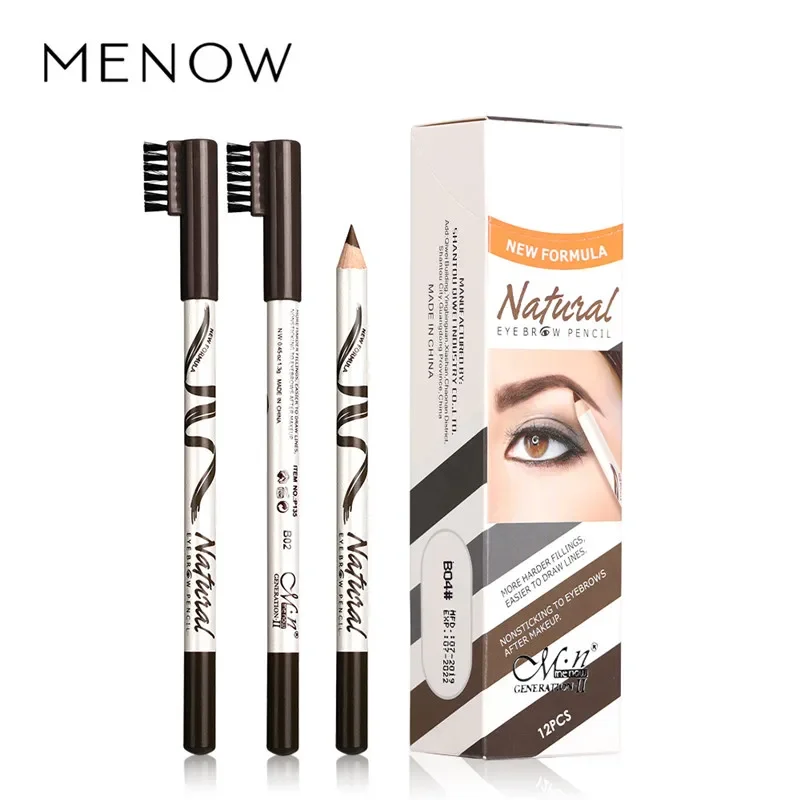 1Pcs eyebrow Waterproof Black Brown Coffee Eyebrow Tattoo Pencil Long-lasting Eyebrow Enhancer with Brush Makeup Cosmetic Tools