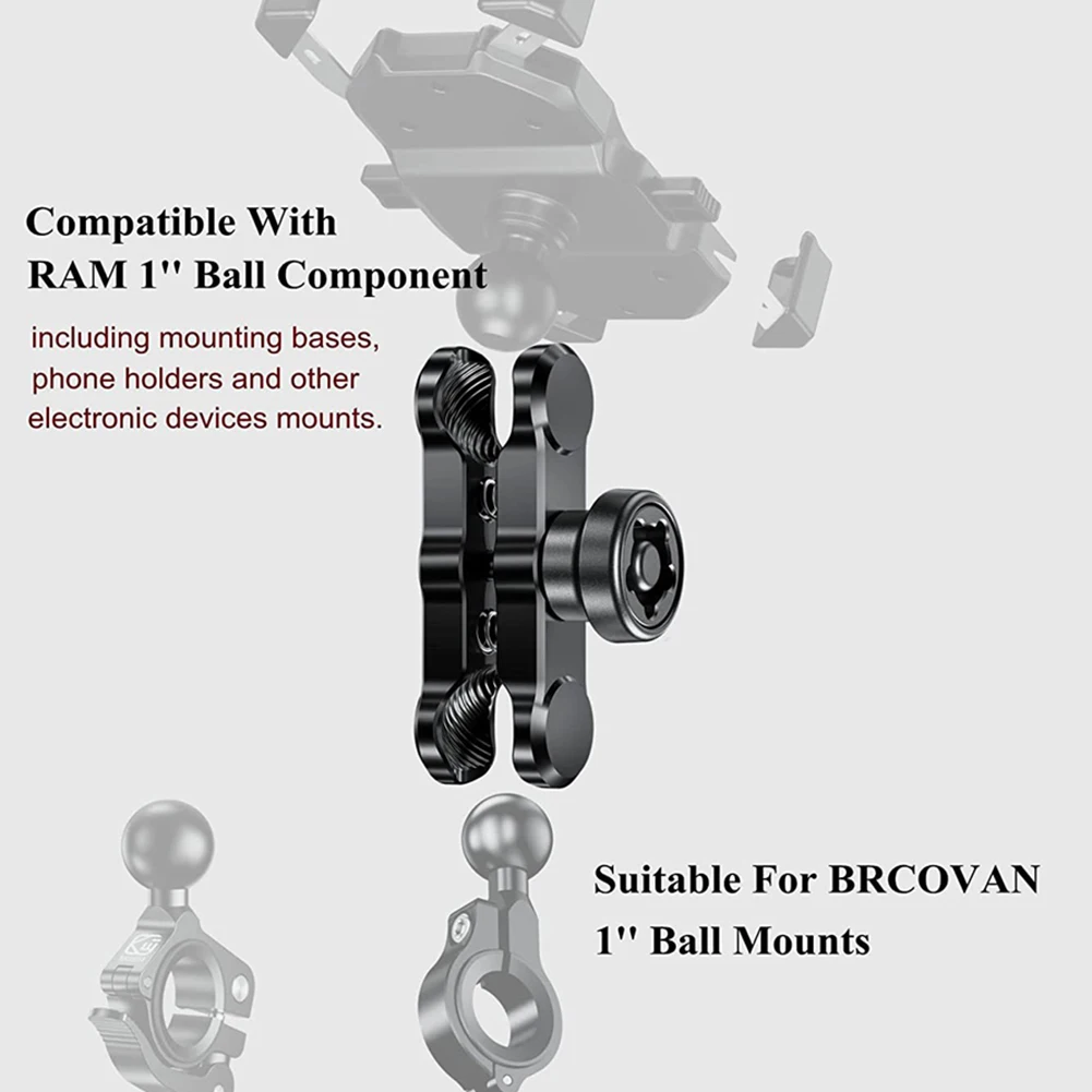 6CM 9CM zabezpieczenie przed kradzieżą podwójne gniazdo ze stopu aluminium kompatybilne z mocowaniami 25mm kulka pręt zwiększający rower uchwyt na telefon motocyklowy