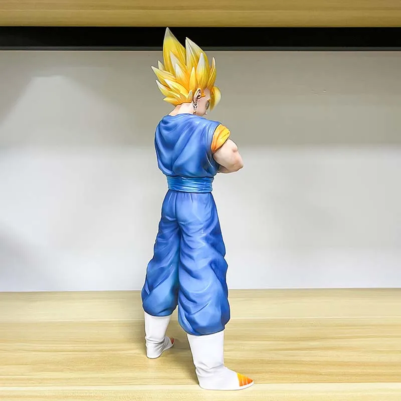 Dragon Ball Z Vegetto Action Figure with Two Heads Anime DBZ Gogeta Figuras 30cm Manga Figurine GK Statue Model Ornament Kid Toy