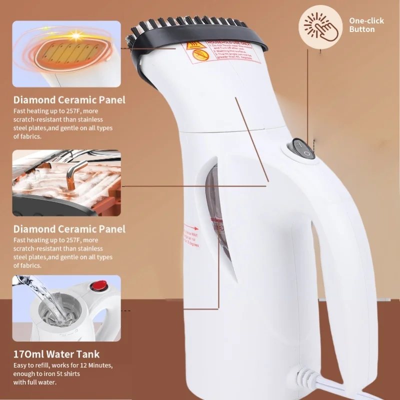 Travel Steam Iron 700W Strong Penetrating 170ml Water Tank Portable Wrinkle Remover For Office Hotel Home