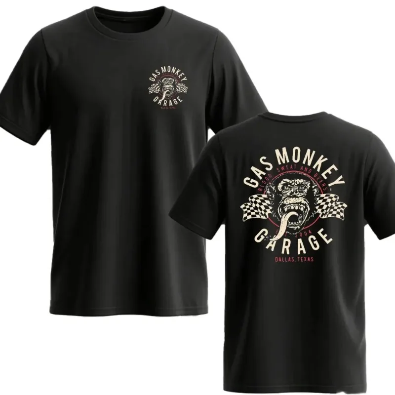 Camiseta Amazing Essential Double-sided Gas Monkeys Garage para hombre, camiseta informal con gráfico Harajuku, ropa de calle, gran oferta, camiseta para mujer