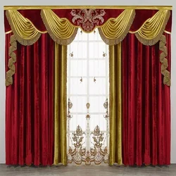 Rideaux finis assortis pour chambre à coucher, villa de luxe américaine, velours rouge, style palais européen haut de gamme, pare-soleil, document