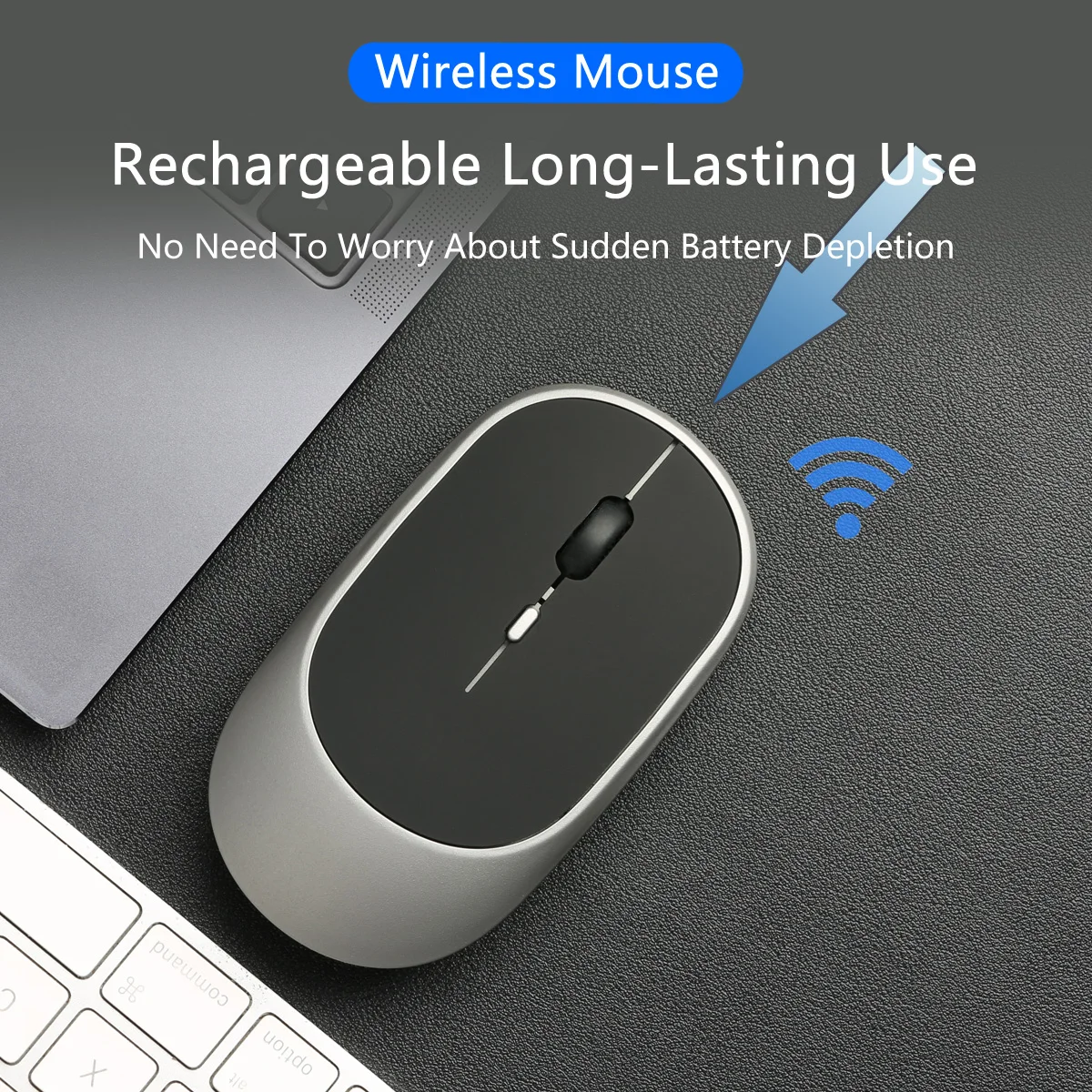 Mouse wireless Bluetooth 2.4G Mouse ergonomico silenzioso portatile Mouse da gioco per laptop iPad Tablet Notebook Telefono cellulare Ufficio