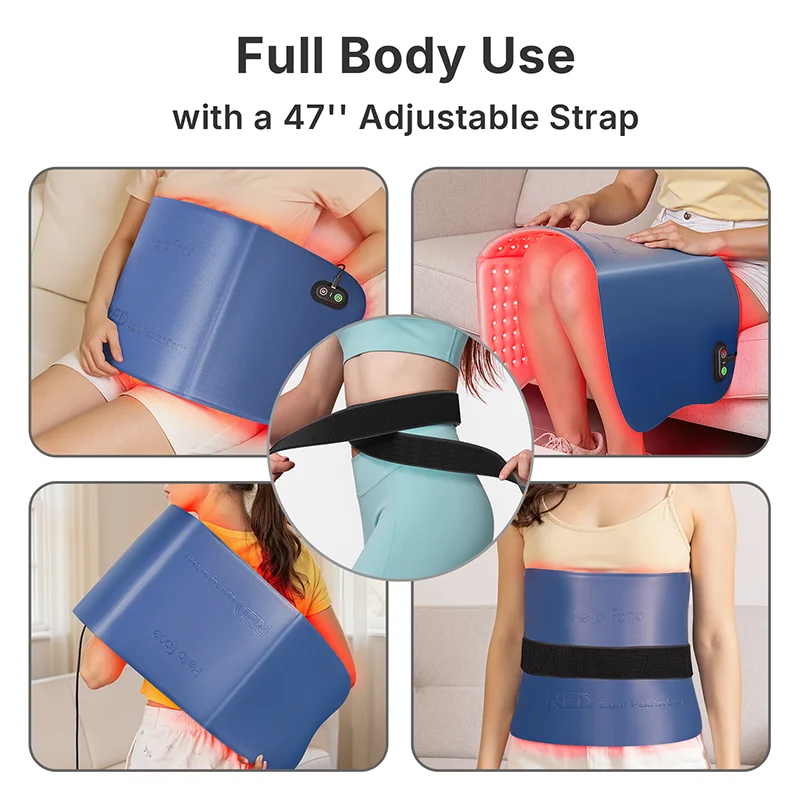 جديد 792 قطعة جهاز التجميل LED الأحمر الأشعة تحت الحمراء حزام العلاج الجسم يمكن ارتداؤها التفاف وسادة كبيرة للوجه والجسم عضلات الكتف المشتركة #4