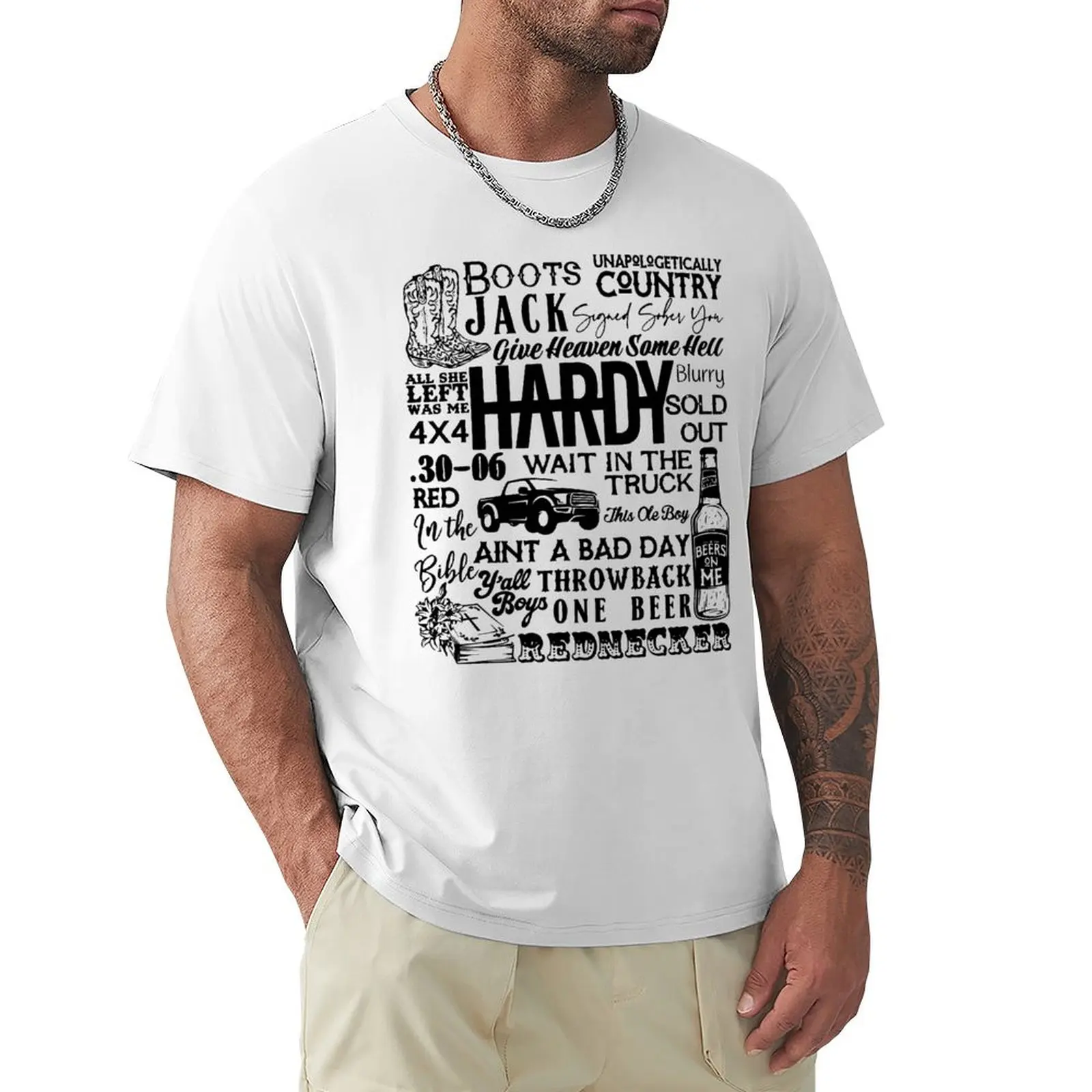 Hardy Country Concert T-Shirt oversized graphics summer tops funnys heavy weight t shirts for men