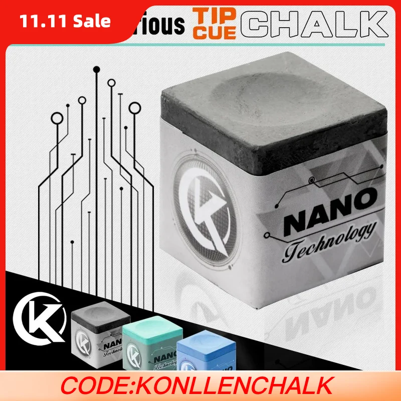 

KONLLEN-Крейда для кия, Мел для снукера, Каром, Сила хвата, Нанотехнология, Средний, Маслянистый, Сухость