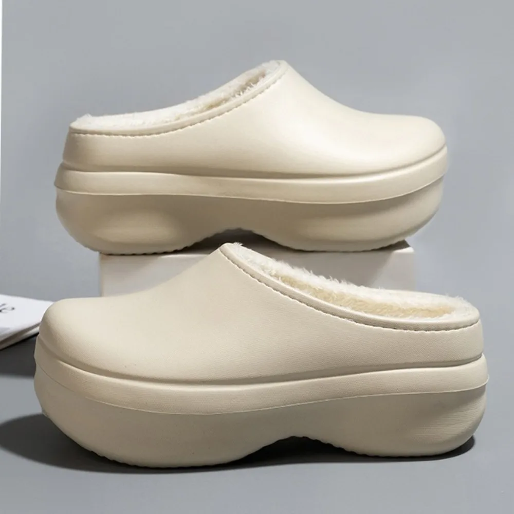 

EVA Winter Slippers Cotton Slippers Women's Winter Indoor Home Non Slip Slippers Outer Wear Bag Head Waterproof Chef Shoes Men