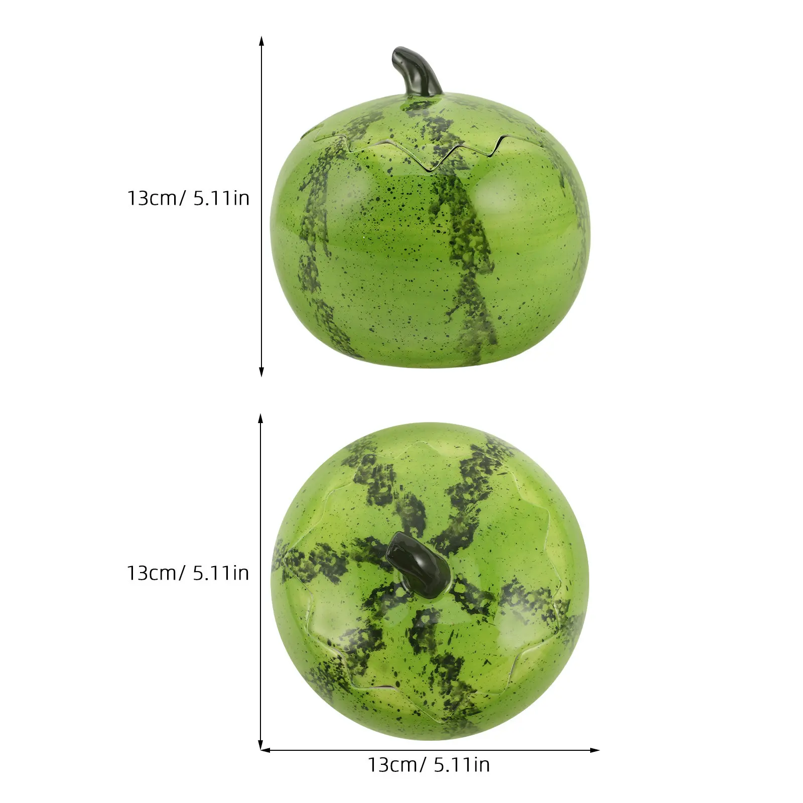 Watermelon Ceramic Dessert Bowl 800Ml Lid 3D Fruit Shape Snack Serving Dish Ice Cream Pudding Decorative Bowl Kitchen