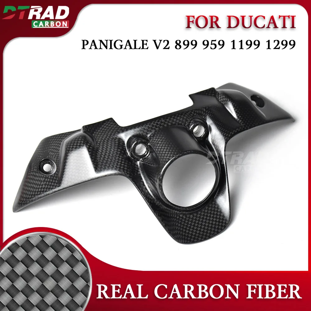 For DUCATI Panigale V2 899 959 1199 1299 Accessories Carbon Fiber Ignition Switch Protective Cap Motorcycle Key Slot Guard Cover