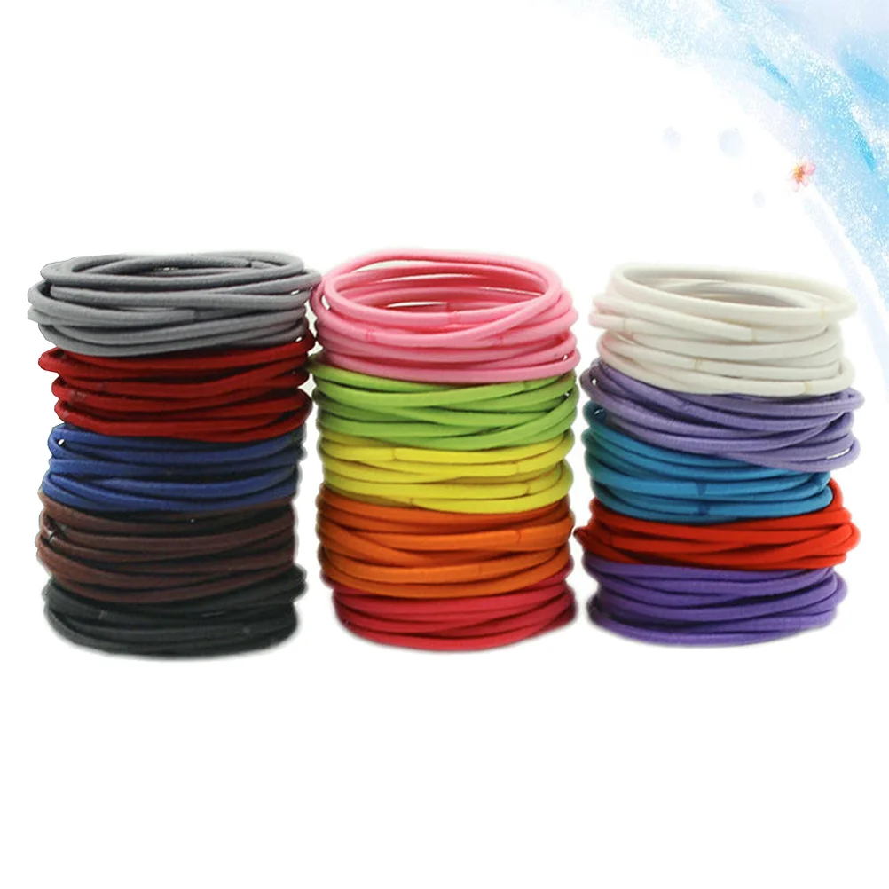 

200 Pcs Hair Ribbon Women Tie Ponytail Holder Rope Elastic Stretch Ring Girl Miss