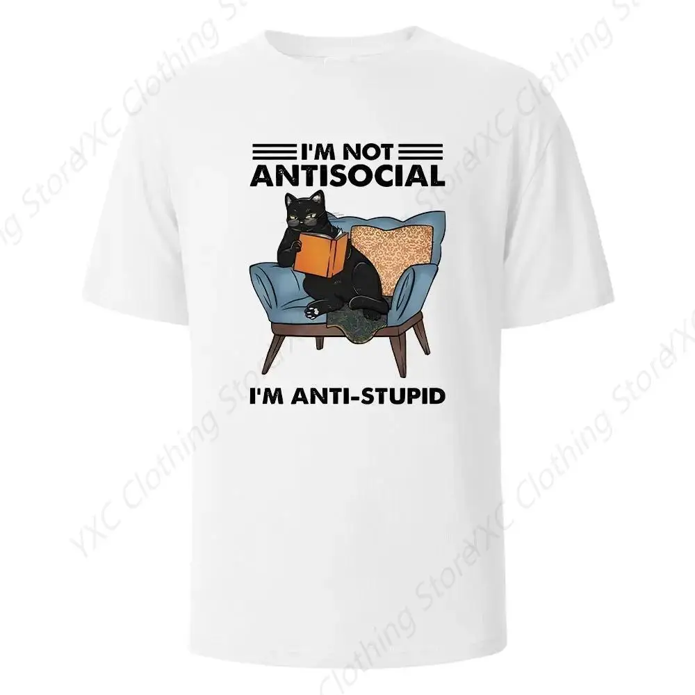 Antisocial Men's T-shirt- Short Sleeve Crew Neck Soft Fitted Tees S - 6XL Fresh Classic Basic Tshirts