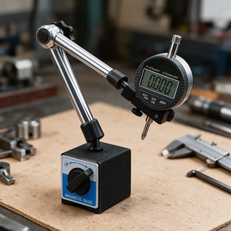 High Precision Digital Dial Indicator Magnetic Base Set 25.4mm 0.01mm Inch/Metric Conversion Measuring Tool