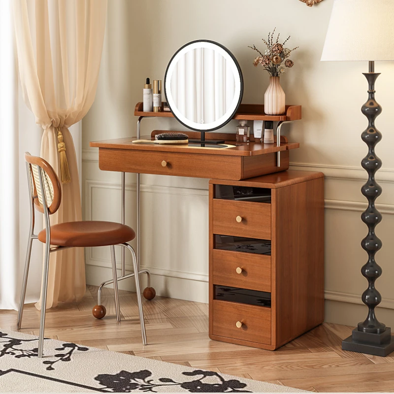 

Storage Cabinet Dressing Table Bedroom Modern Vanity Desk Make Up Dressing Table Lighted Mirror Tocador Maquillaje Furniture