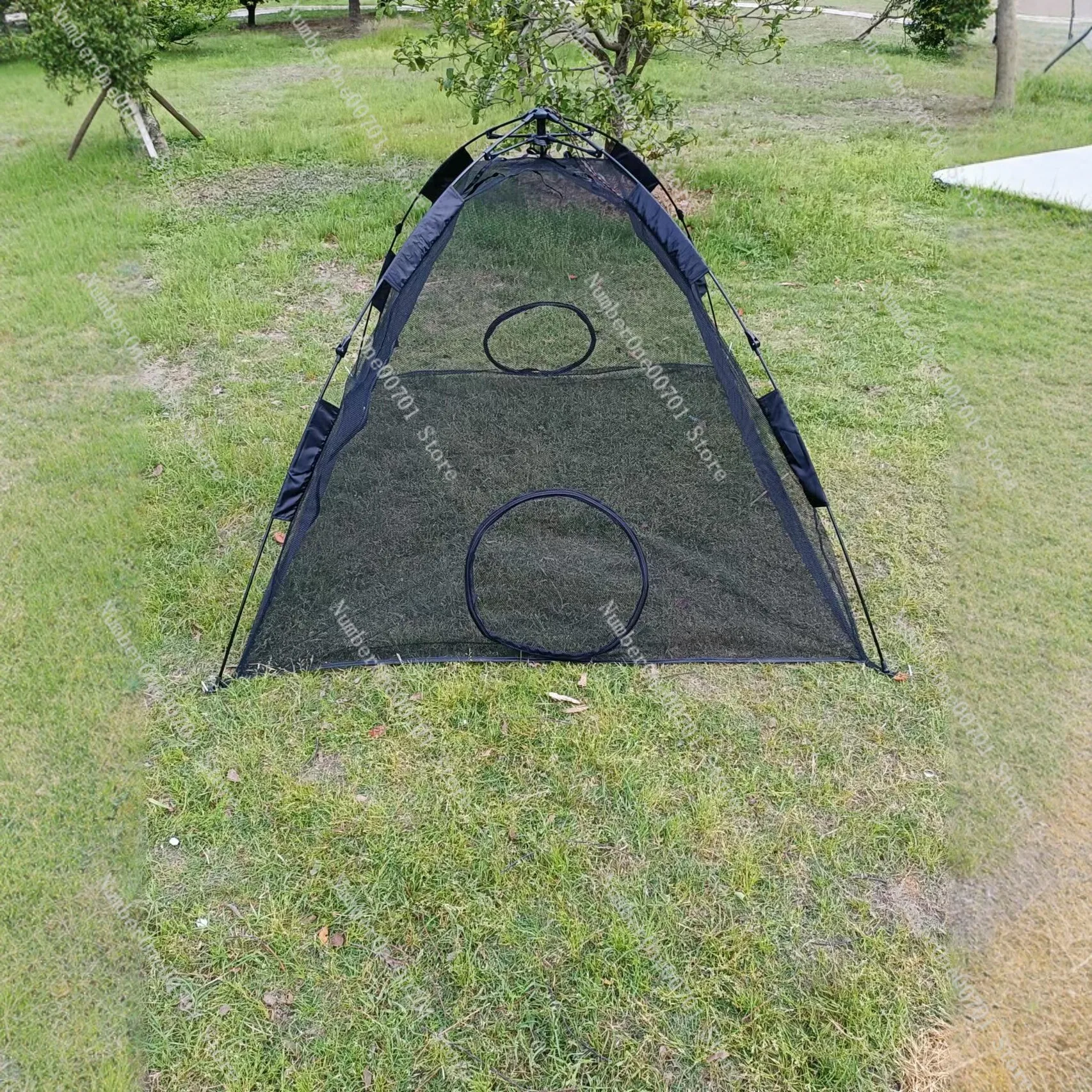 Portable Pet Tent, Pop Up Cat Dog Playpen with Mosquito Net, UV Protection Outdoor Travel Cage, Breathable Mesh Canopy view 3